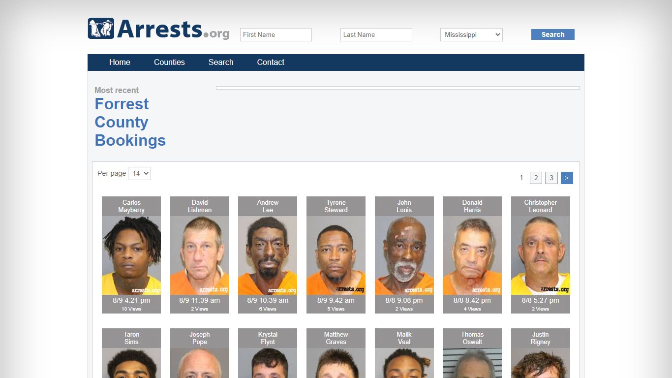 Forrest County Arrests and Inmate Search